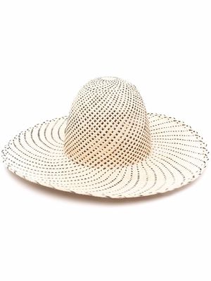 Henrik Vibskov woven wicker-design sun hat - Neutrals