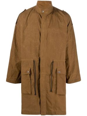 Henrik Vibskov zip-up funnel neck jacket - Brown