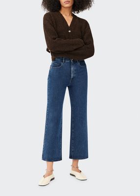 Hepburn Wide-Leg High-Rise Vintage Ankle Jeans