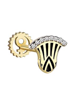 Her Piercing Story Mostra 14K Yellow Gold & 0.03 TCW Diamond Stud Earring