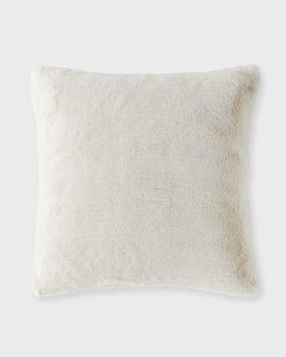Herdwick Chalk Faux Fur Decorative Pillow