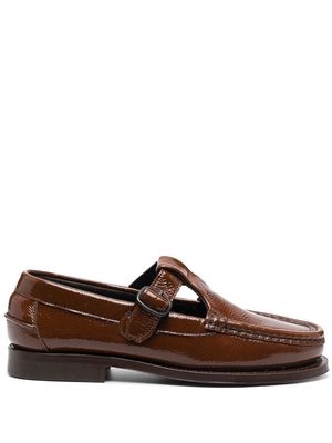 Hereu Alber buckle leather loafers - Brown