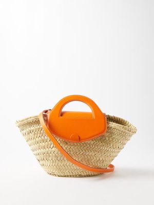 Hereu - Alqueria Straw Basket Bag - Womens - Orange Multi