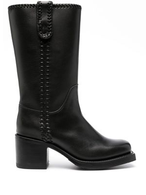 Hereu Aumandra 65mm leather boots - Black