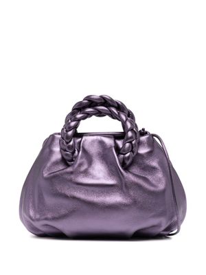 Hereu Bombon metallic leather mini bag - Purple