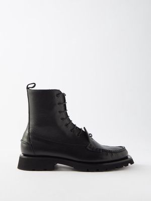 Hereu - Cordo Leather Lace-up Boots - Womens - Black