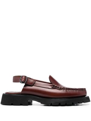 Hereu cut-out detail leather loafers - Brown