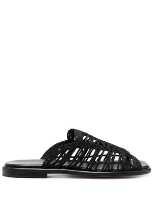 Hereu embroidered open-toe sandals - Black