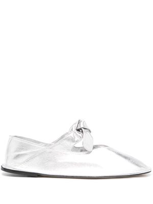 Hereu Llasada metallic ballerina shoes - Silver