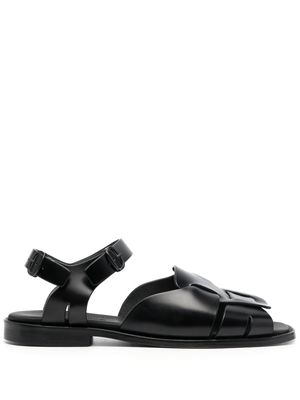 Hereu Pesca cut-out leather sandals - Black