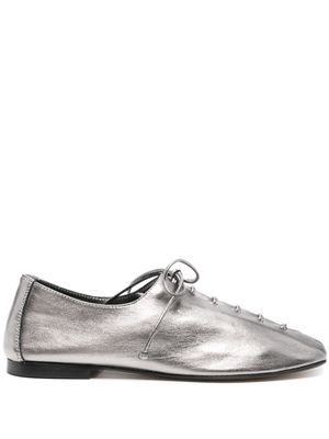 Hereu Plegada lace-up ballerina shoes - Silver