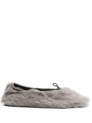 Hereu Puntera shearling ballerina shoes - Grey