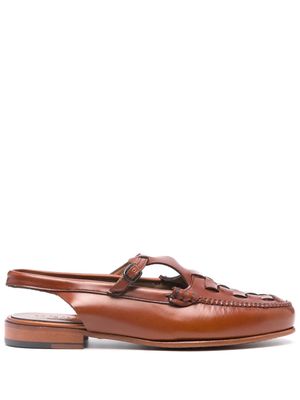 Hereu Roqueta leather slippers - Brown