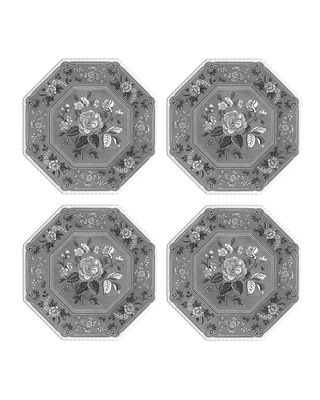 Heritage Botanical Octagonal Plates, Set of 4