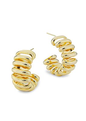 Heritage Camden 14K-Gold-Plated Coil Hoop Earrings