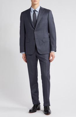 Heritage Gold Blue Plaid Wool Suit