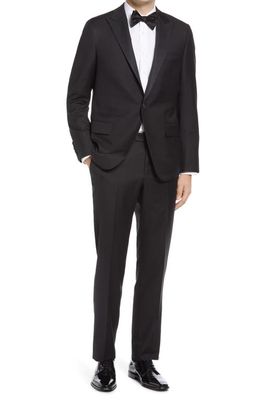 Heritage Gold Hickey Freeman Classic Fit Wool Tuxedo in Black
