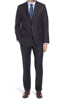 Heritage Gold Infinity Classic Fit Solid Wool Suit in Navy