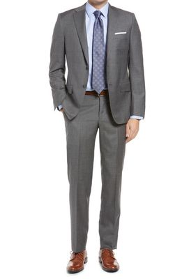 Heritage Gold Infinity Sharkskin Classic Fit Wool Suit in Grey