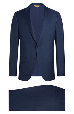 Heritage Gold Infinity Stripe Wool Suit in Navy