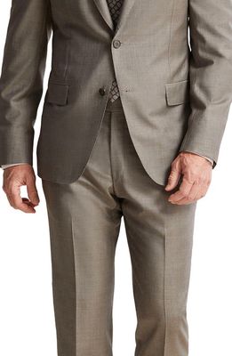 Heritage Gold Light Brown Wool Sharkskin Suit 