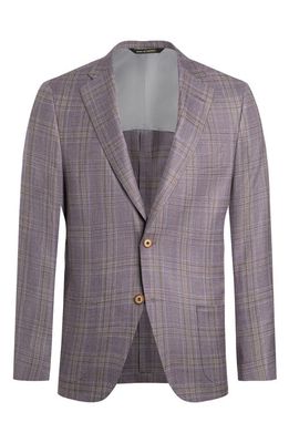 Heritage Gold Lilac Plaid Wool & Silk Blend Sport Coat 