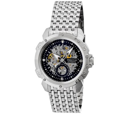 Heritor Automatic Men's Conrad Stainless Steel Skeleton Watch