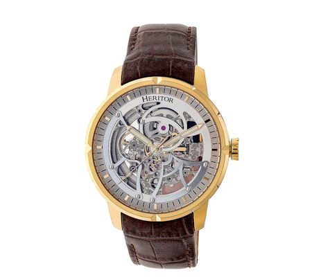 Heritor Automatic Men's Ryder Stainless Brown a d Gold Watch