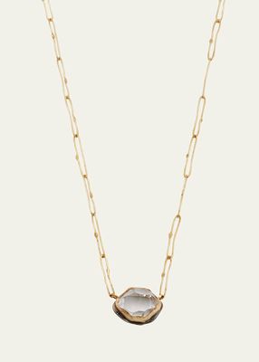 Herkimer Diamond Echo Necklace in 18k Gold and Silver