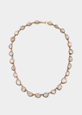 Herkimer Diamond Necklace in 18K Gold and Silver