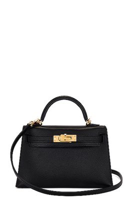 Hermes 2020 Epsom Kelly Mini II Handbag in Black