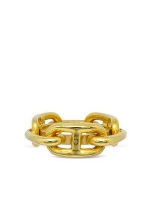 Hermès Pre-Owned 1990-2000 pre-owned Chaine d'Ancre scarf ring - Gold