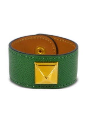 Hermès Pre-Owned 1990-2000s pre-owned Courchevel Medor bracelet - Green