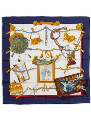 Hermès Pre-Owned 1992-1997 Memoire d' silk scarf - Blue