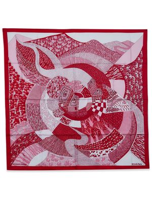 Hermès Pre-Owned 2000-2023 A Travers Champs silk scarf - Red