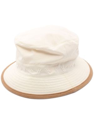 Hermès Pre-Owned 2000 logo-embroidered bucket hat - Neutrals