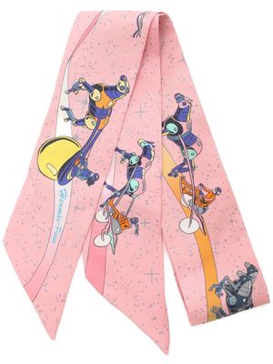Hermès Pre-Owned 2000 Space Derby silk scarf - Pink