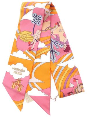 Hermès Pre-Owned 2010 Carres Volants Twilly silk scarf - Pink
