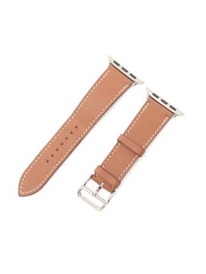 Hermès Pre-Owned 2021 contrast-stitching watch strap - Brown