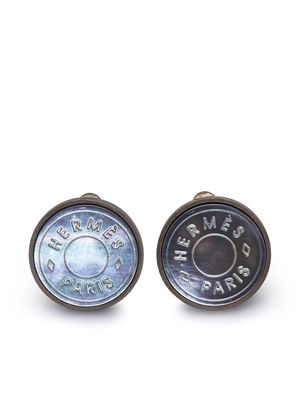 Hermès Pre-Owned Clou De Selle clip-on earrings - Silver