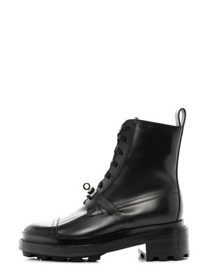 Hermès Pre-Owned Funk leather combat boots - Black