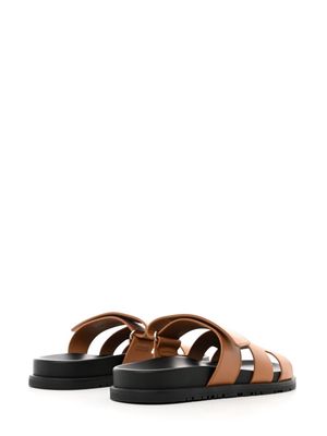 Hermès Pre-Owned pre-owned Chypre leather sandals - Brown