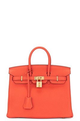 Hermes Togo Birkin 25 Handbag in Orange