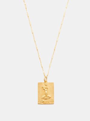 Hermina Athens - The Star Tarot-pendant Gold-plated Necklace - Womens - Yellow Gold