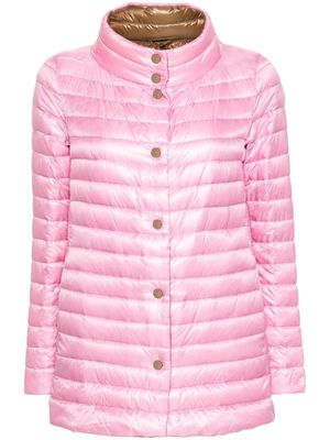 Herno A-line reversible down jacket - Pink