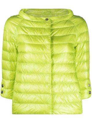 Herno Aminta quilted three-quarter sleeve jacket - Green