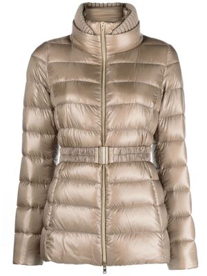 Herno belted quilted jacket - Neutrals