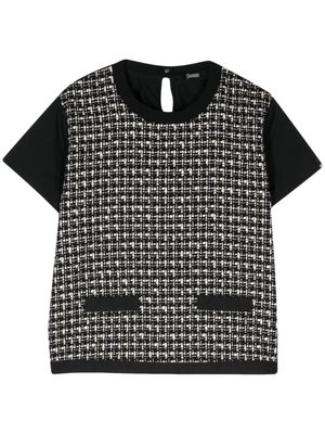 Herno bouclé-embellished T-shirt - Black
