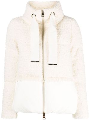 Herno bouclé padded jacket - White