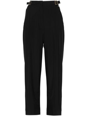 Herno buckle-detailed straight trousers - Black